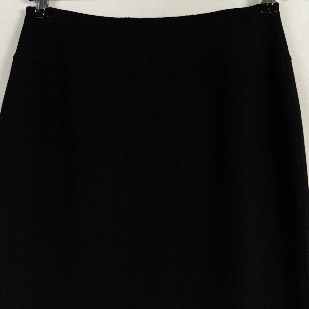 Linda Allard Ellen Tracy Maxi Skirt Womens Sz 6 Black Wool Crepe Minimalist - Picture 4 of 9